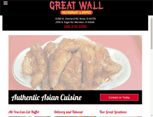 Tablet Screenshot of greatwallrestaurantidaho.com